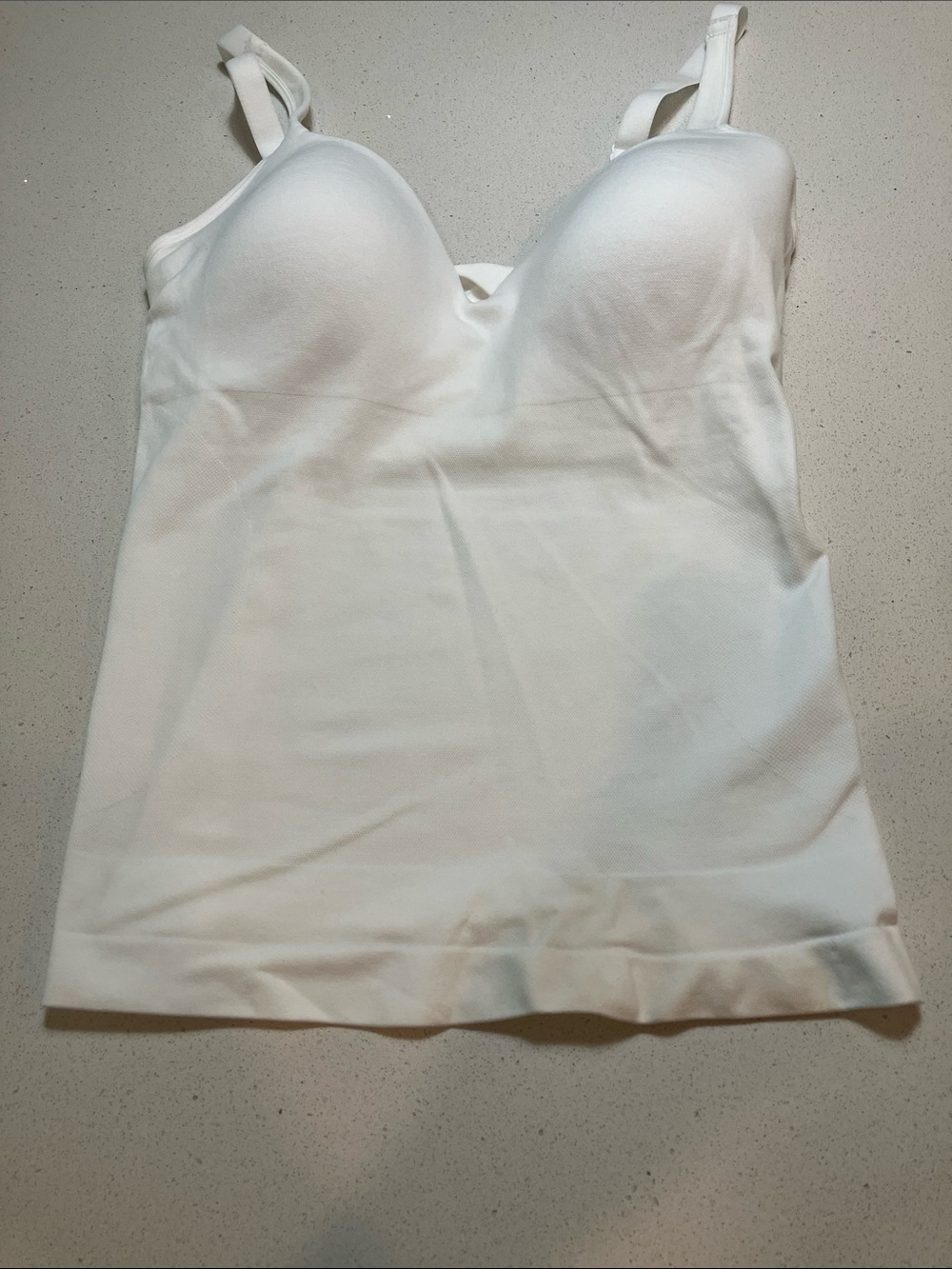 Shapermint Essentials White Seamless Tank with Built-In Support